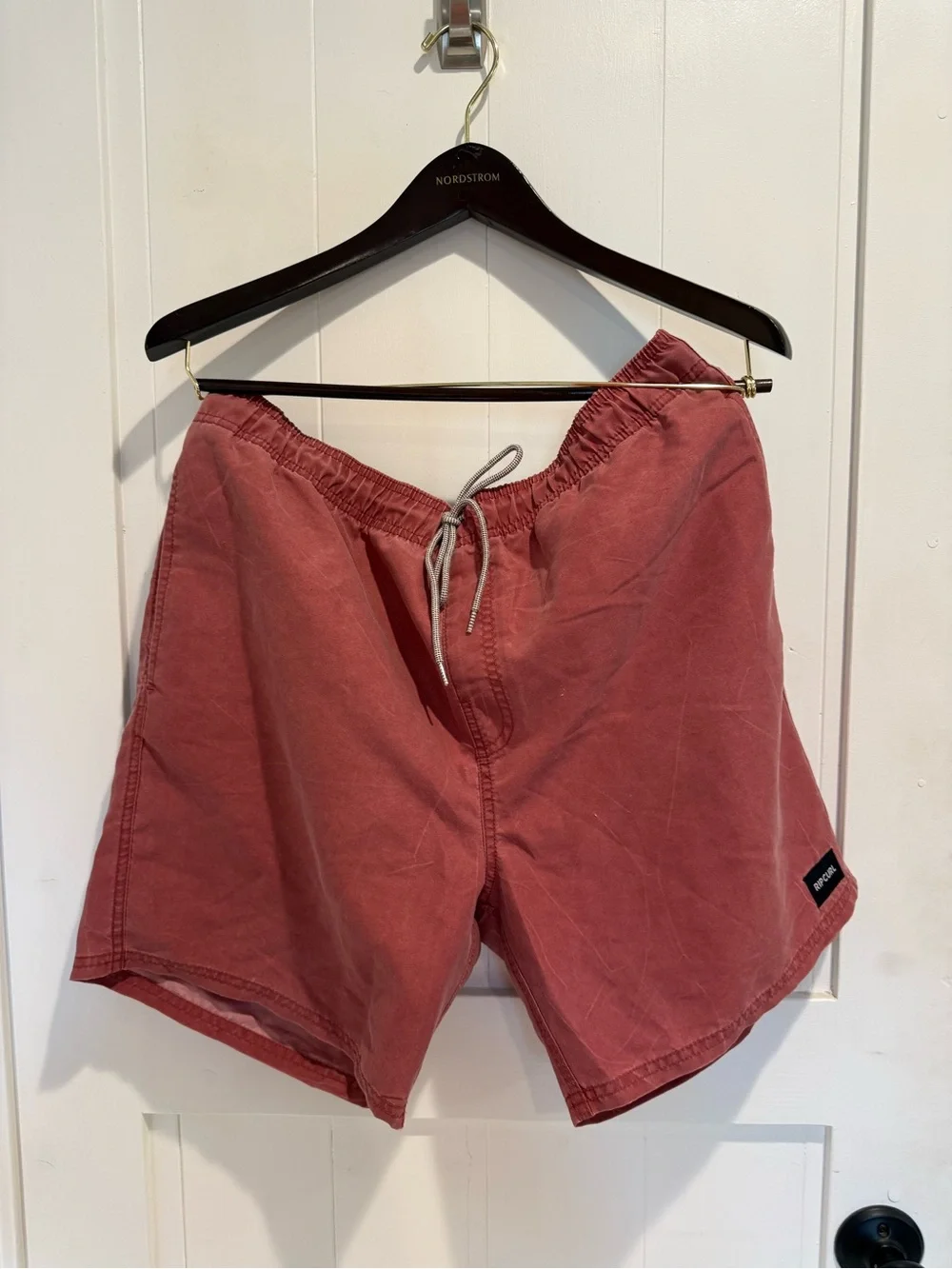 Rip Curl Men's Washed Rose-Red Swim Trunks